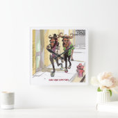 Funny Gnu Age Hipsters Rick London Wall Clock Vierkante Klok (Huis)
