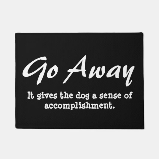 Funny Go Away Welcome Mat - dog (Voorkant)