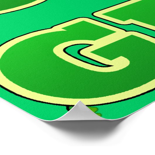 Funny "Go Green" Drink Leprechaun Poster (Hoek)