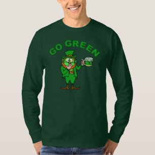 Funny Go Green Leprechaun Beer St Patricks Day T-shirt