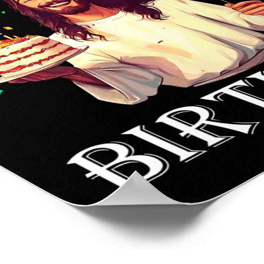 Funny Go Jesus Het is jouw verjaardag Merry Kerstm Poster (Hoek)