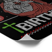 Funny Go Jesus Het is jouw verjaardag Merry Kerstm Poster (Hoek)