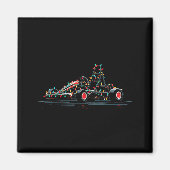 Funny Go Kart Christmas Graphics Lights Lover Kart Magneet (Voorkant)