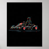 Funny Go Kart Christmas Graphics Lights Lover Kart Poster (Voorkant)
