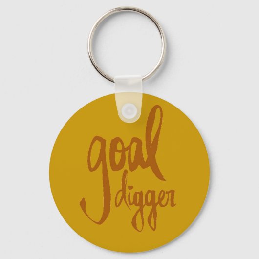 FUNNY GOAL DIGGGER PLAATS ON WORD ATTITUDE MOTIVAT SLEUTELHANGER (Voorkant)
