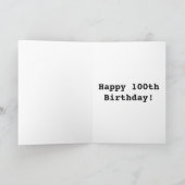 Funny goat 100th verjaardagskaart kaart (Binnen)