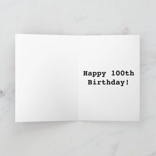 Funny goat 100th verjaardagskaart kaart (Binnen)