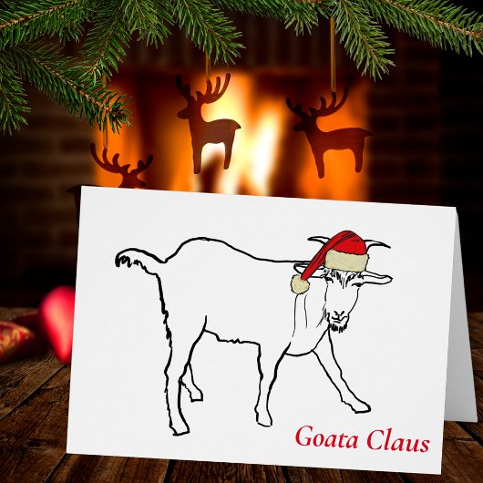 Funny Goat a Claus Drawing quote
