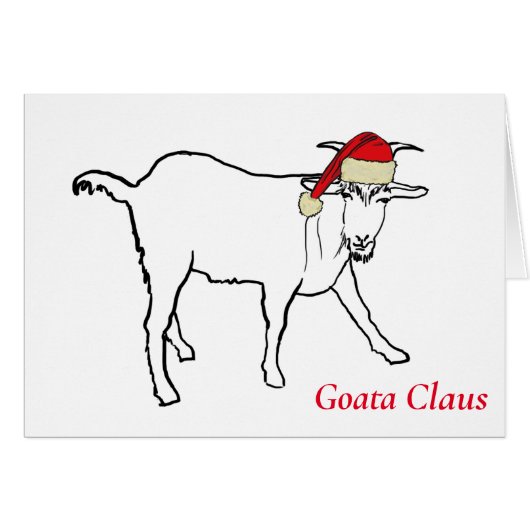 Funny Goat a Claus Drawing quote (Voorkant Horizontaal)