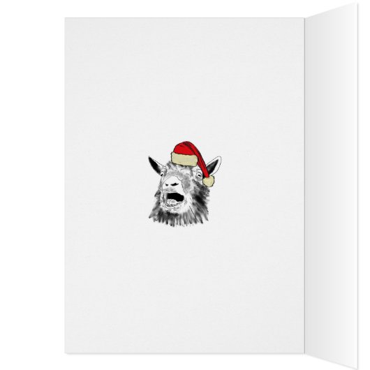 Funny Goat a Claus Screaming kerstmis (Binnen (Links))