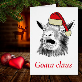 Funny Goat a Claus Screaming kerstmis
