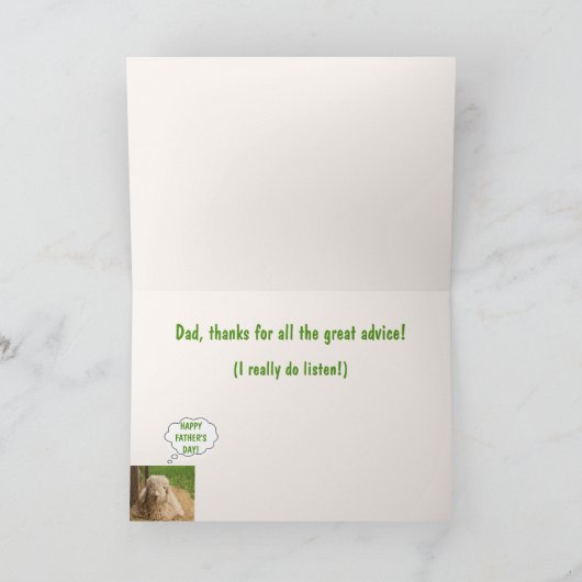 Funny Goat and Kind Vaderdag Kaart (Binnen)