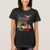Funny Goat Animal Merry-kerstfeest T-shirt (Voorkant)