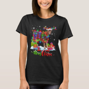 Funny Goat Animal Merry-kerstfeest T-shirt