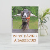 Funny Goat Barbecue Custom Kaart (Staand voorkant)