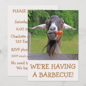 Funny Goat Barbecue Custom Kaart (Voorkant / Achterkant)