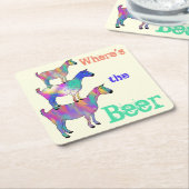 Funny Goat Beer Gezegde Kartonnen Onderzetters (Schuin)