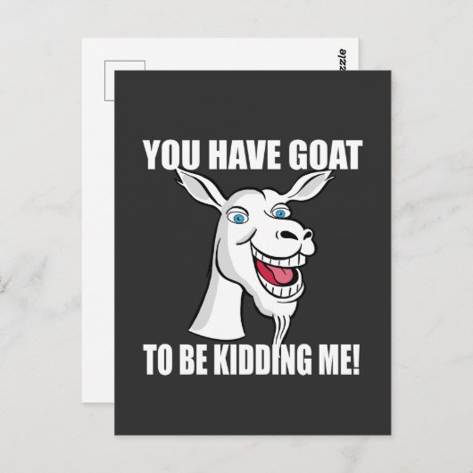 Funny Goat Briefkaart (Voorkant / Achterkant)