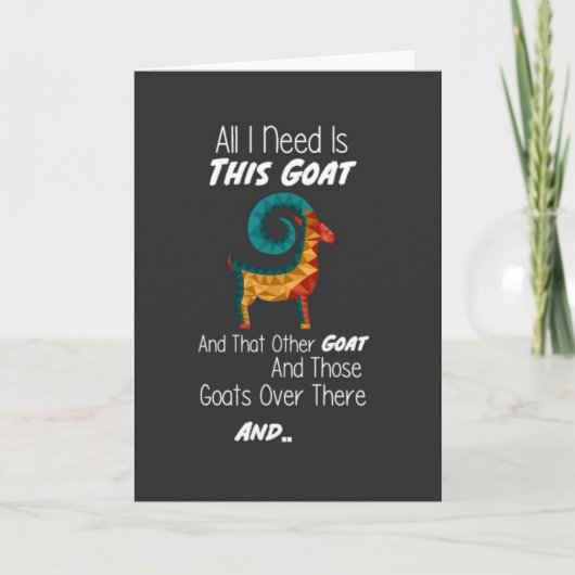 Funny Goat Cards Farm Animal Illustration Kaart (Voorkant)