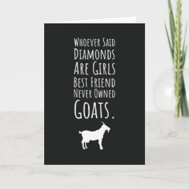 Funny Goat Cards For Girls For Her Friendship Kaart