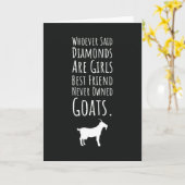 Funny Goat Cards For Girls For Her Friendship Kaart (Gele Bloem)