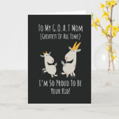 Funny Goat Cards For Mom Mother For Her Kaart (Gele Bloem)