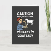 Funny Goat Cards For Women Lady Girls Her Farmer Kaart (Voorkant)