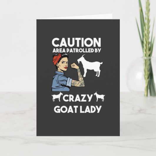 Funny Goat Cards For Women Lady Girls Her Farmer Kaart (Voorkant)