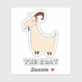 Funny Goat Custom-Cut Vinyl Sticker (Vel)