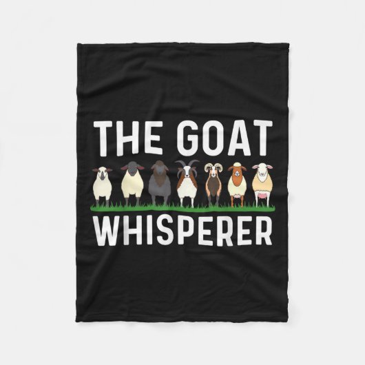 Funny Goat Design Mannen Vrouwen Kind Boerderij Di Fleece Deken (Voorkant)