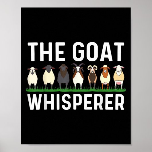 Funny Goat Design Mannen Vrouwen Kind Boerderij Di Poster (Voorkant)