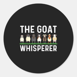 Funny Goat Design Mannen Vrouwen Kind Boerderij Di Ronde Sticker