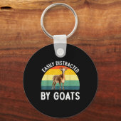 Funny Goat Design Men Women Kid Farm Animal Pygmy Sleutelhanger (Voorkant)