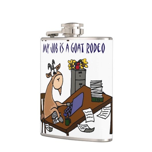 Funny Goat Desk Goat Rodeo Job Humor Heupfles (Links)