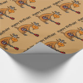 Funny Goat die banjo speelt Cadeaupapier (Hoek)