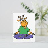 Funny Goat Doing Lotus Position Yoga Briefkaart (Staand voorkant)
