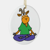 Funny Goat Doing Lotus Position Yoga Keramisch Ornament (Rechts)