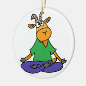 Funny Goat Doing Lotus Position Yoga Keramisch Ornament (Links)