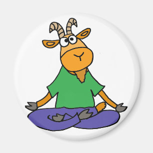 Funny Goat Doing Lotus Position Yoga Magneet