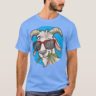 Funny Goat Face met zonnebrillen T-shirt