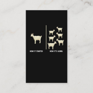 Funny Goat Farmer Humor Farming Visitekaartje