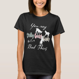 FUNNY GOAT GEZEGDE | Crazy Goat Lady Pastel-Dark T-shirt