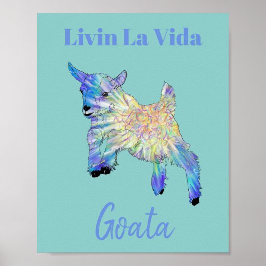 Funny Goat Gezegde Poster (Voorkant)