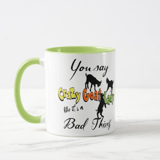 FUNNY GOAT GEZEGDE | U zegt "Crazy Goat Lady" Mok (Links)