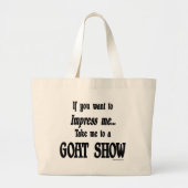 Funny Goat Gezegden Grote Tote Bag (Voorkant)