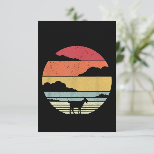 Funny  Goat Gift Bedankkaart (Staand voorkant)