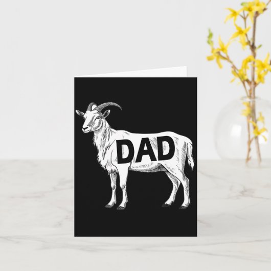 Funny Goat Gift Dad Sarcastic Graphic Kaart (Gele Bloem)