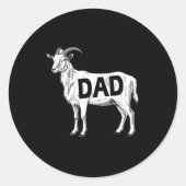 Funny Goat Gift Dad Sarcastic Graphic Ronde Sticker (Voorkant)