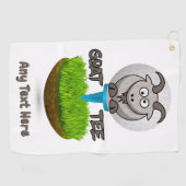 Funny Goat Golf T-shirt Golfhanddoek (Horizontaal)