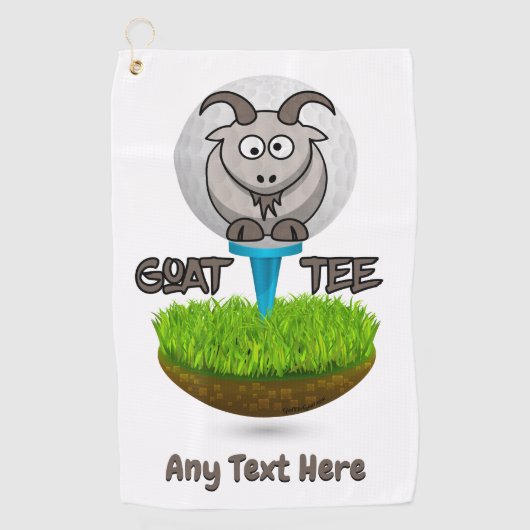 Funny Goat Golf T-shirt Golfhanddoek (Voorkant)